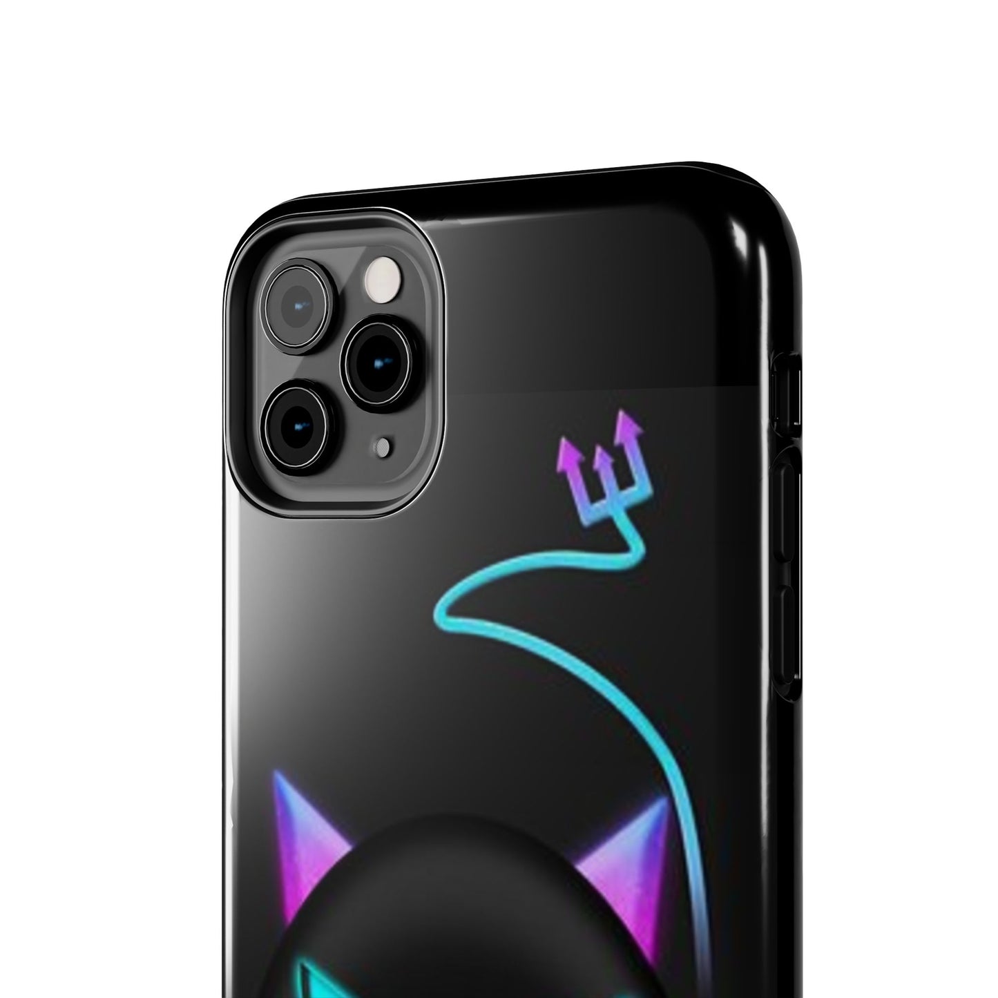 Demonic Cat Tough Phone Case - Cute & Edgy Phone Protection for Cat Lovers