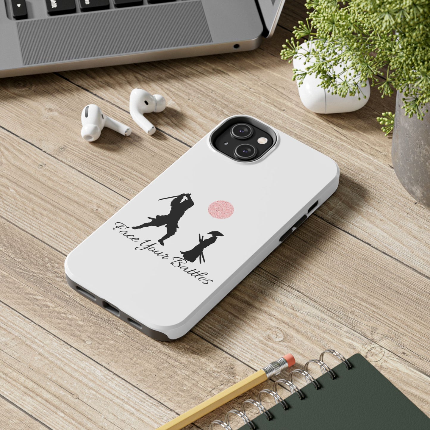 Phone case- Face Your Battles Tough Phone Case - Durable Protection