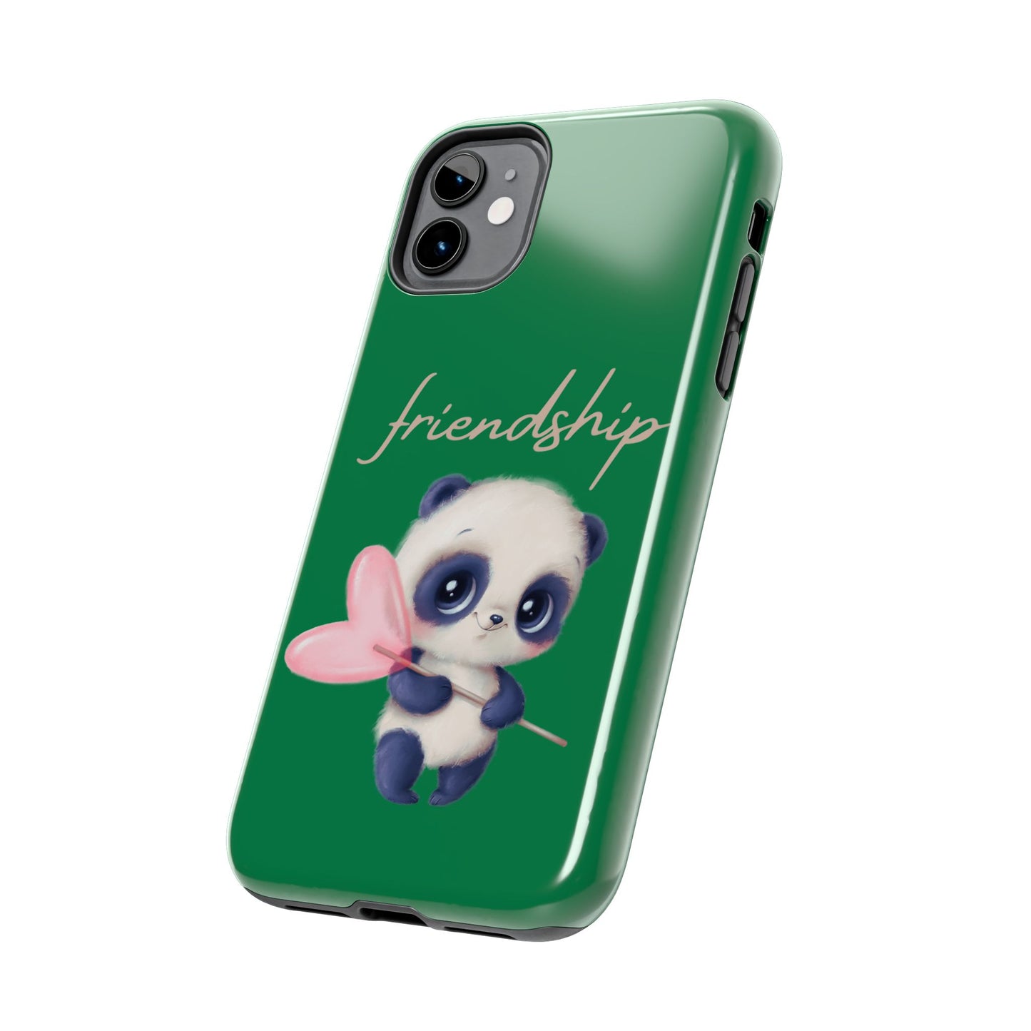 Phone case- Cute Panda Friendship Tough Phone Case - Durable Protection