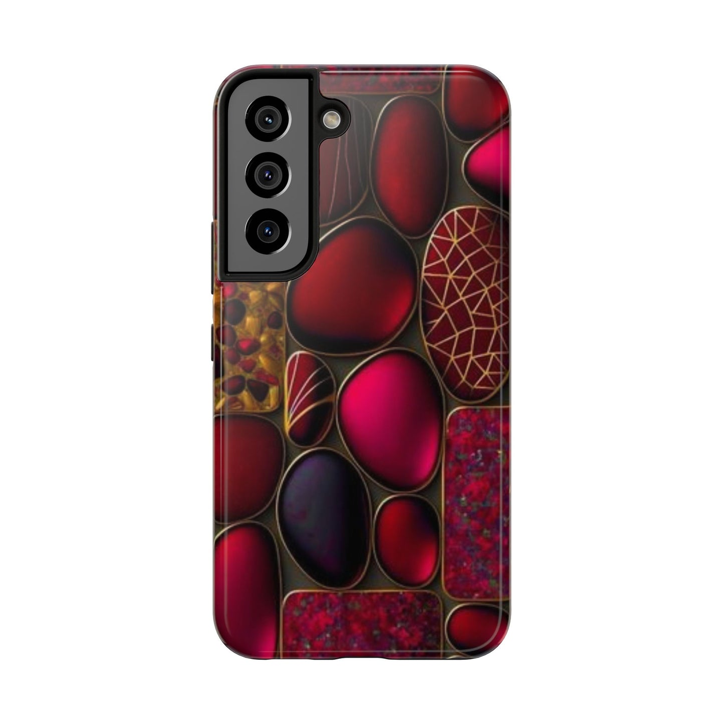 🔴 Tough Phone Cases – Red Stones Design for iPhone & Android – Durable Protection & Stylish Look