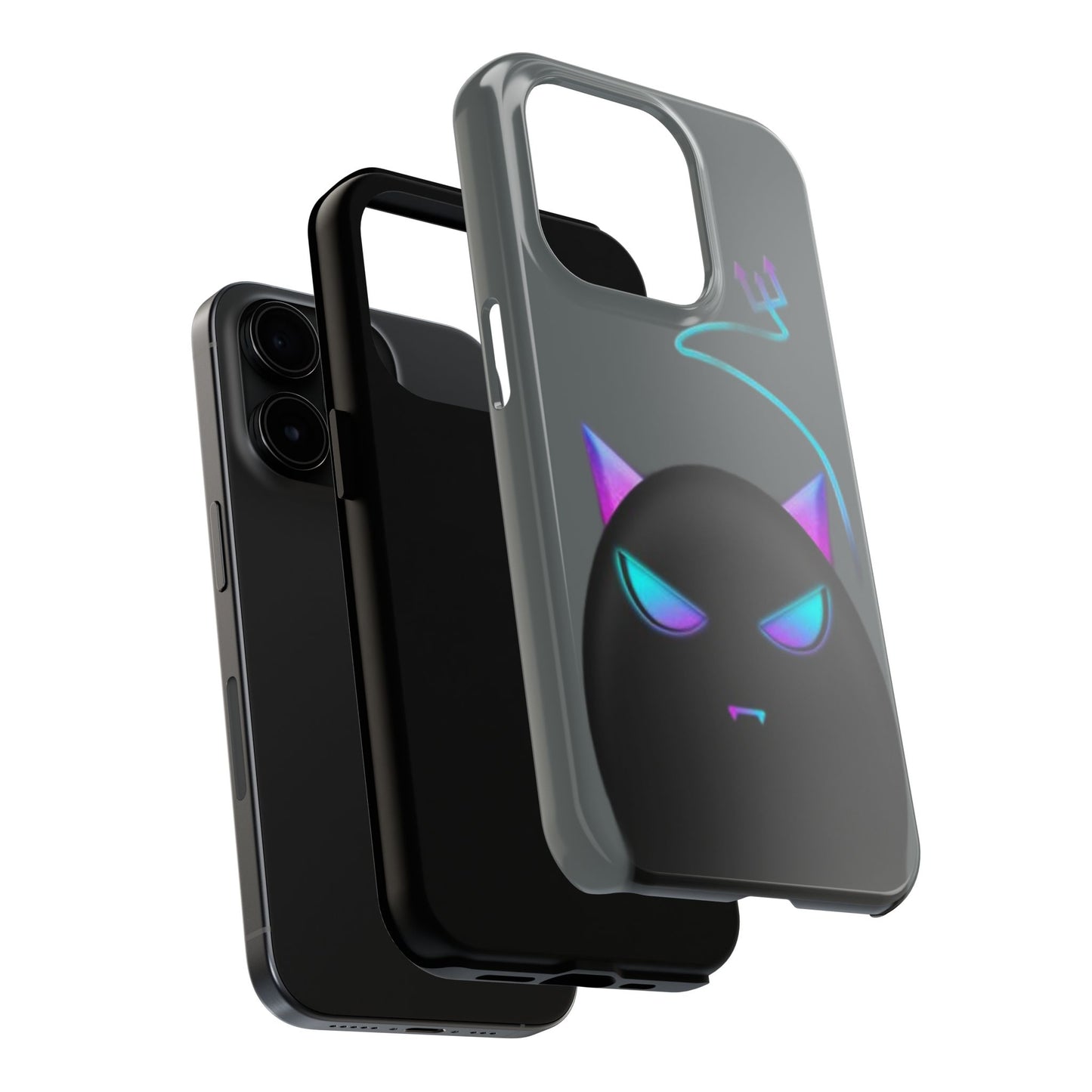 Demonic Cat Tough Phone Case - Cute & Edgy Phone Protection for Cat Lovers