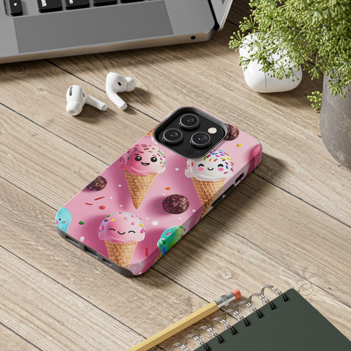 Tough Phone Cases Cute Ice Cream Design