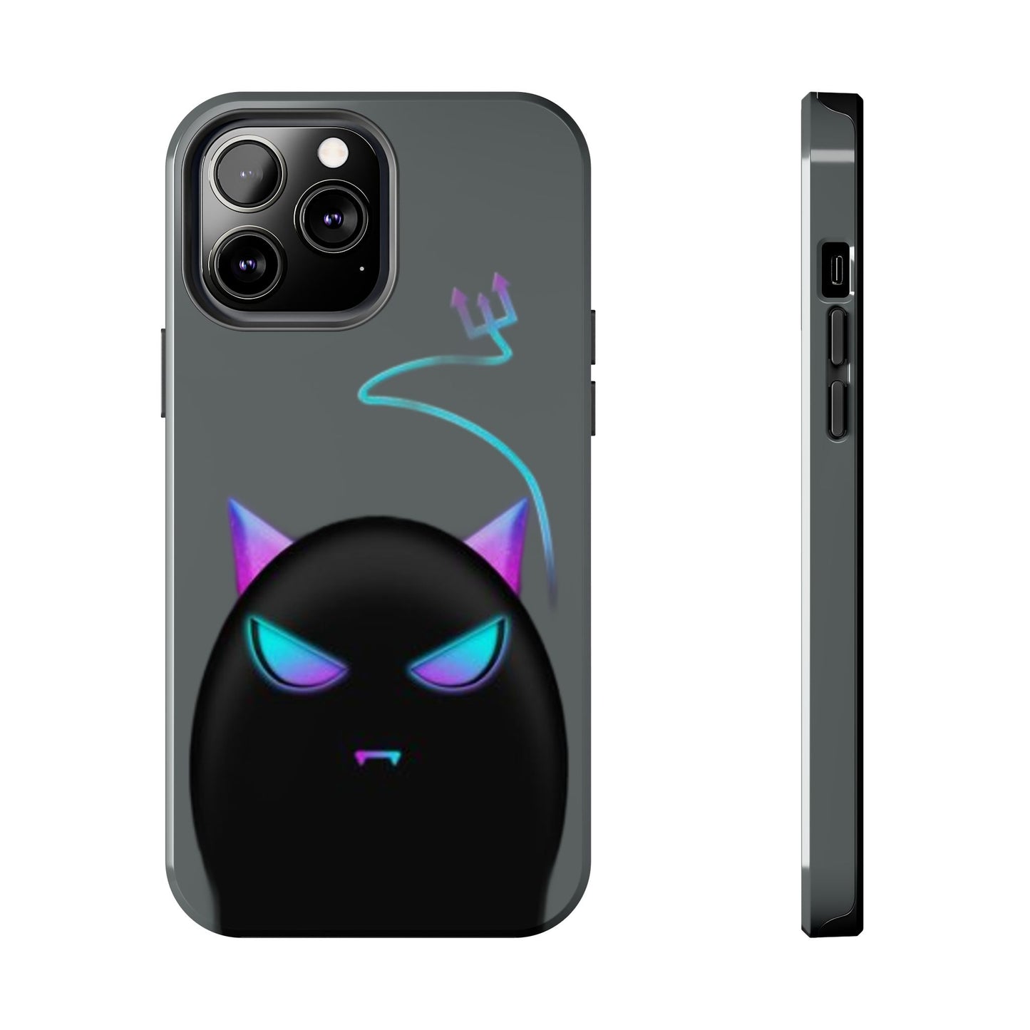 Demonic Cat Tough Phone Case - Cute & Edgy Phone Protection for Cat Lovers