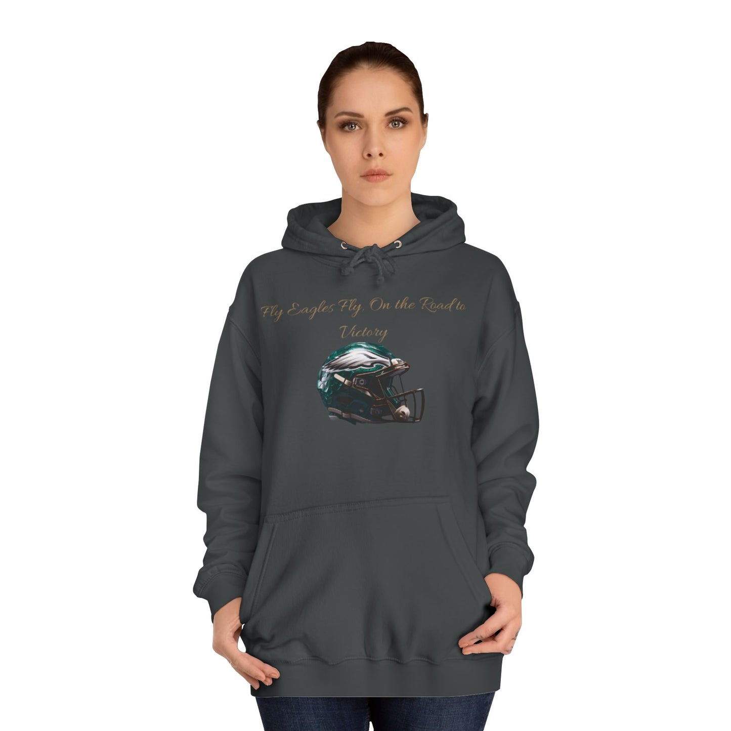 Midnight Green NFL Philadelphia Eagles Hoodie for Men & Women – "Fly Eagles, Fly" Game Day Sweatshirt with Drawstrings & Kangaroo Pocket