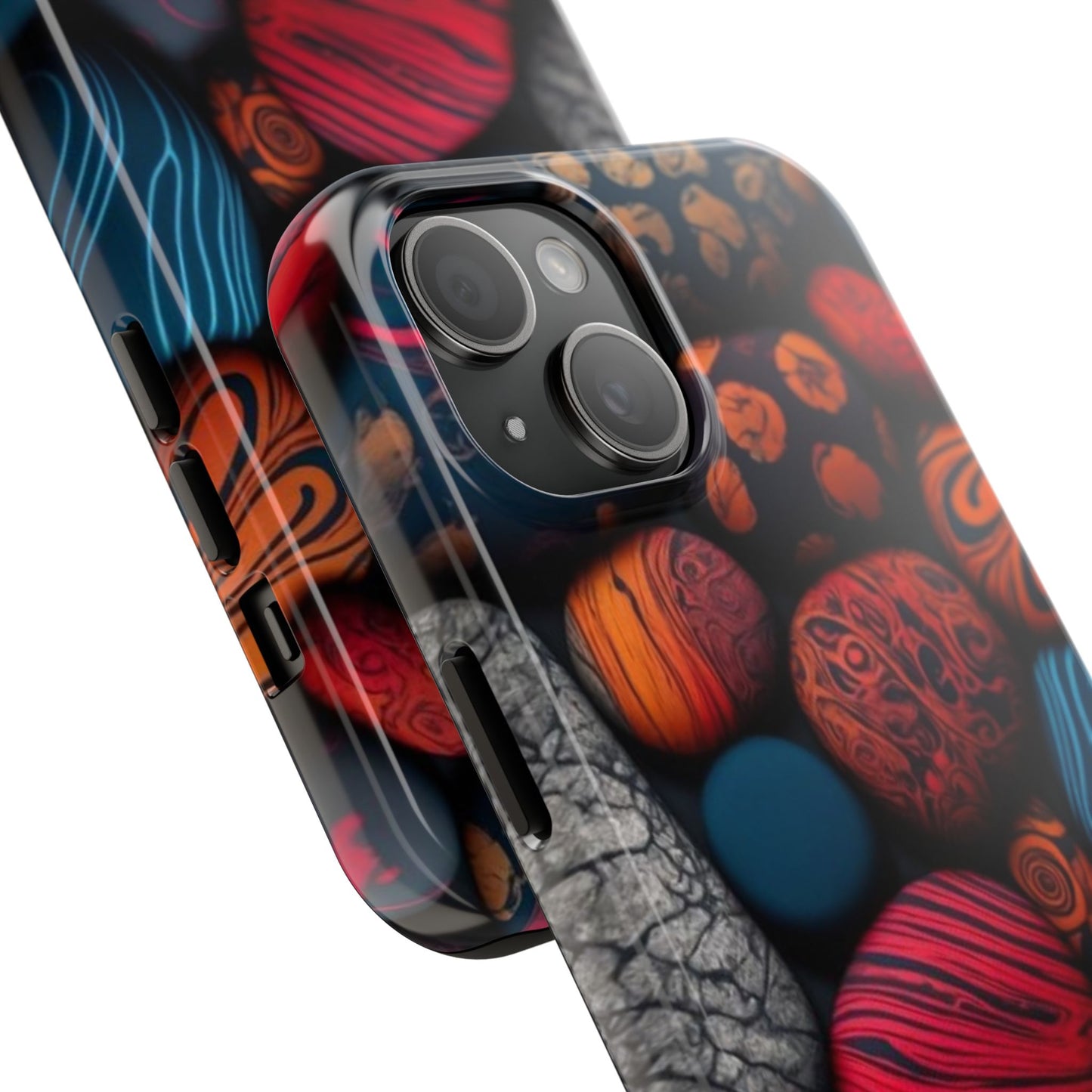π₯ Vibrant Rock Pattern Tough Phone Case β Shockproof Protection for iPhones π±