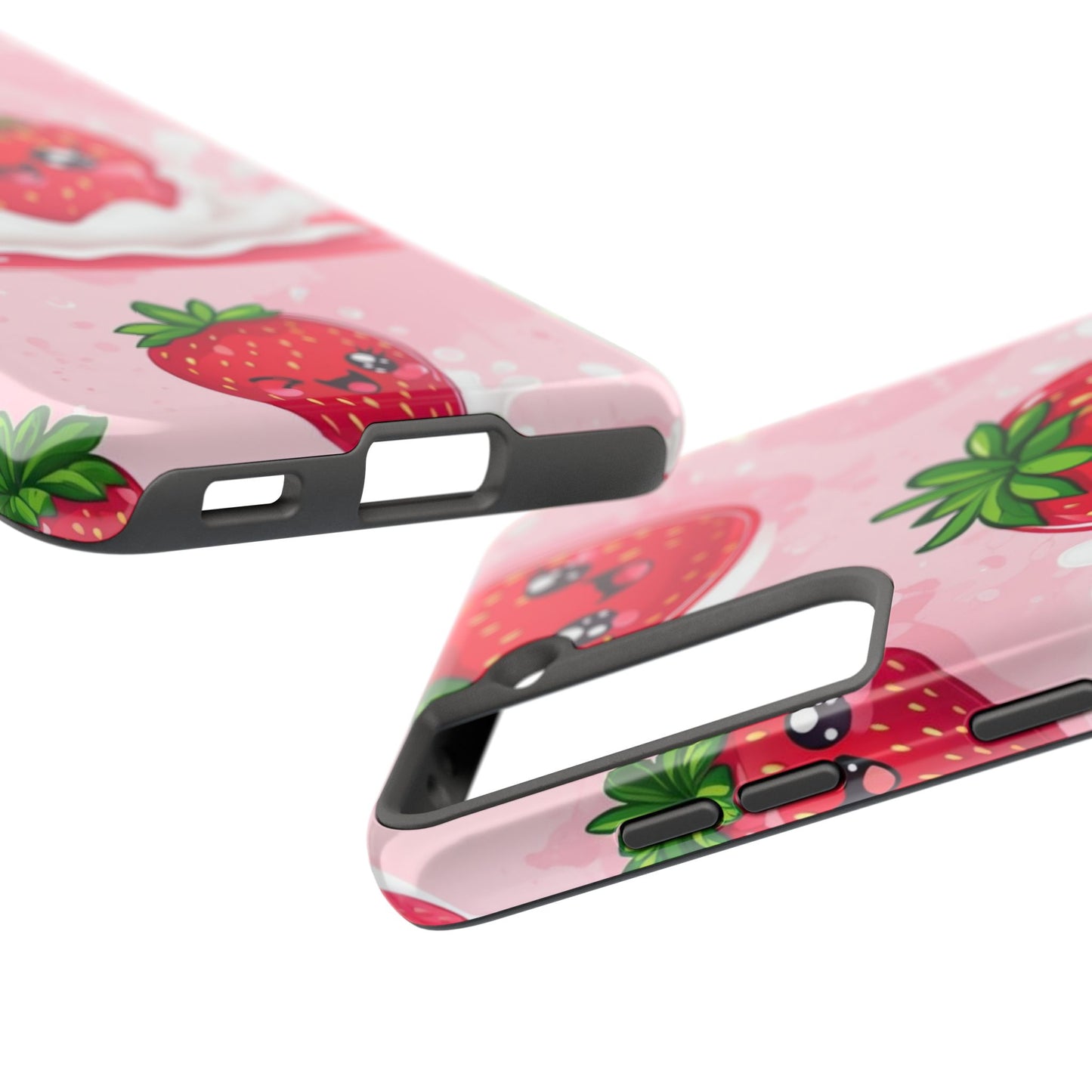 Kawaii Strawberry Tough Phone Case - Cute & Durable Protection