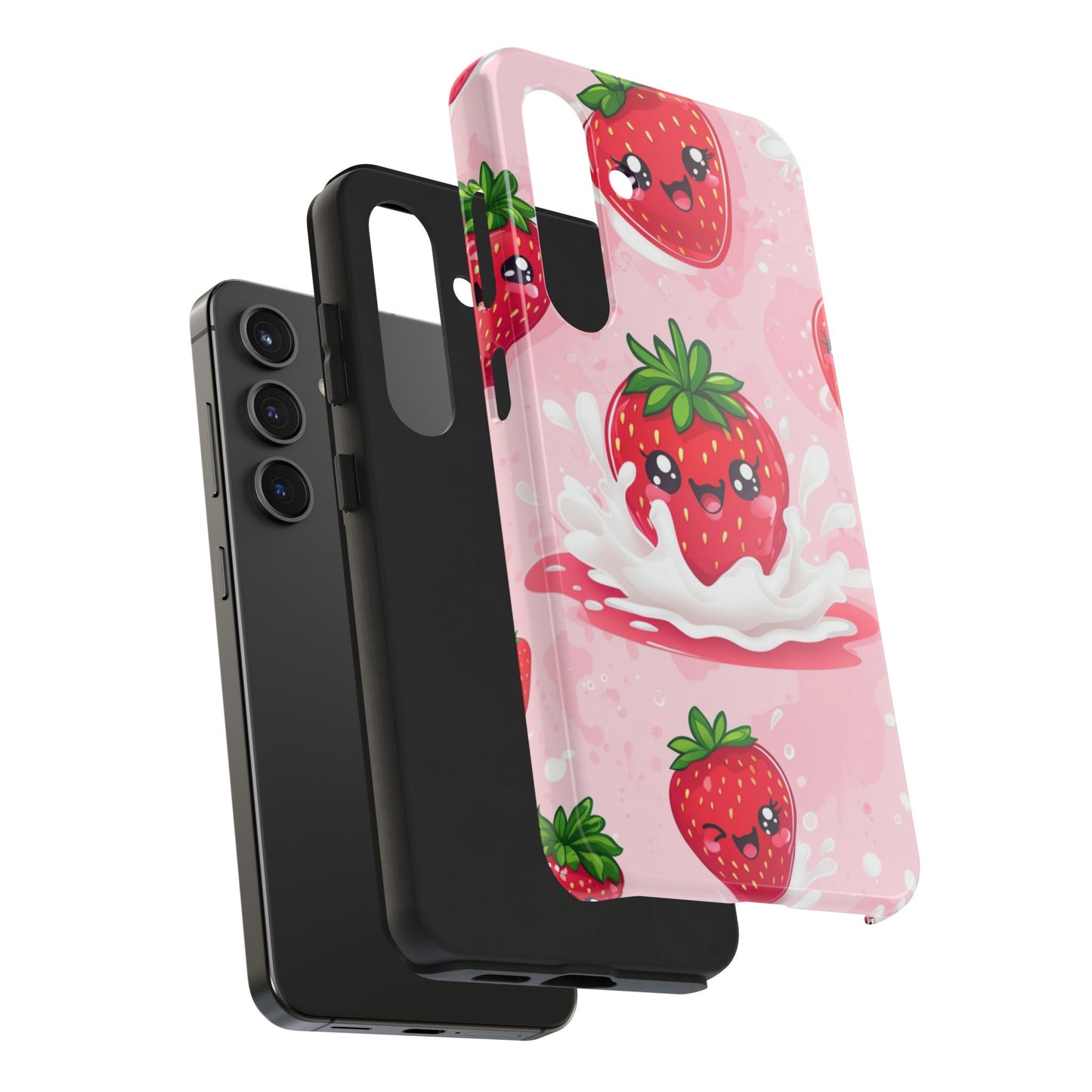 Kawaii Strawberry Tough Phone Case - Cute & Durable Protection