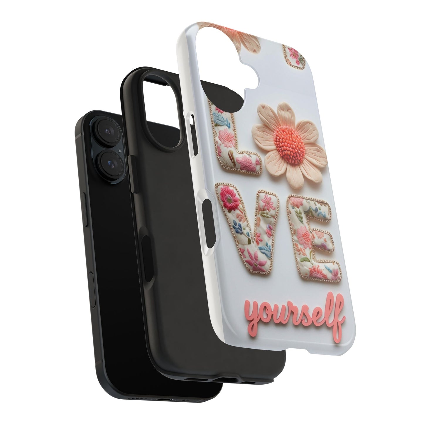 Floral 'Love Yourself' Tough Phone Case