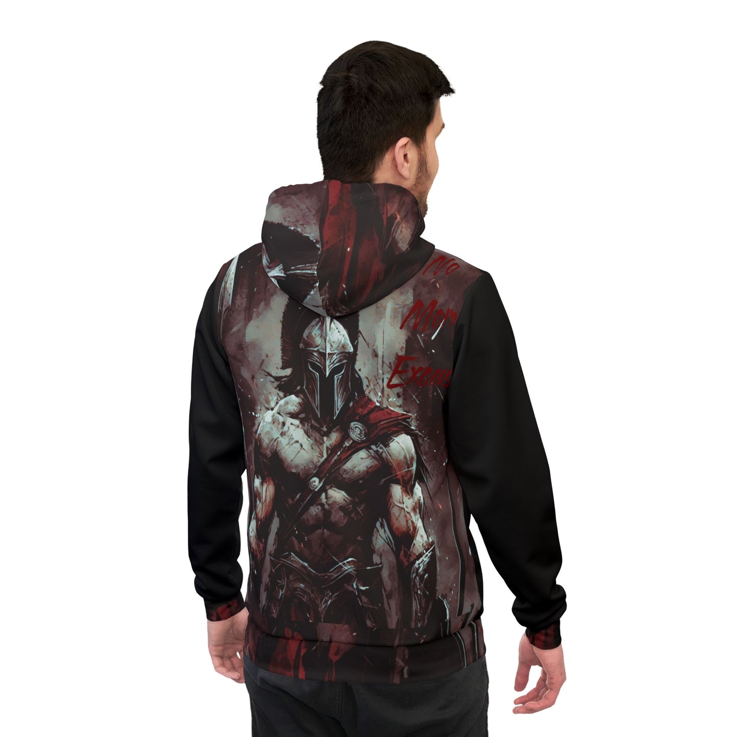 Shadow Forge Black Hoodie for Men & Women – No More Excuses Warrior Graphic Motivational Wear
