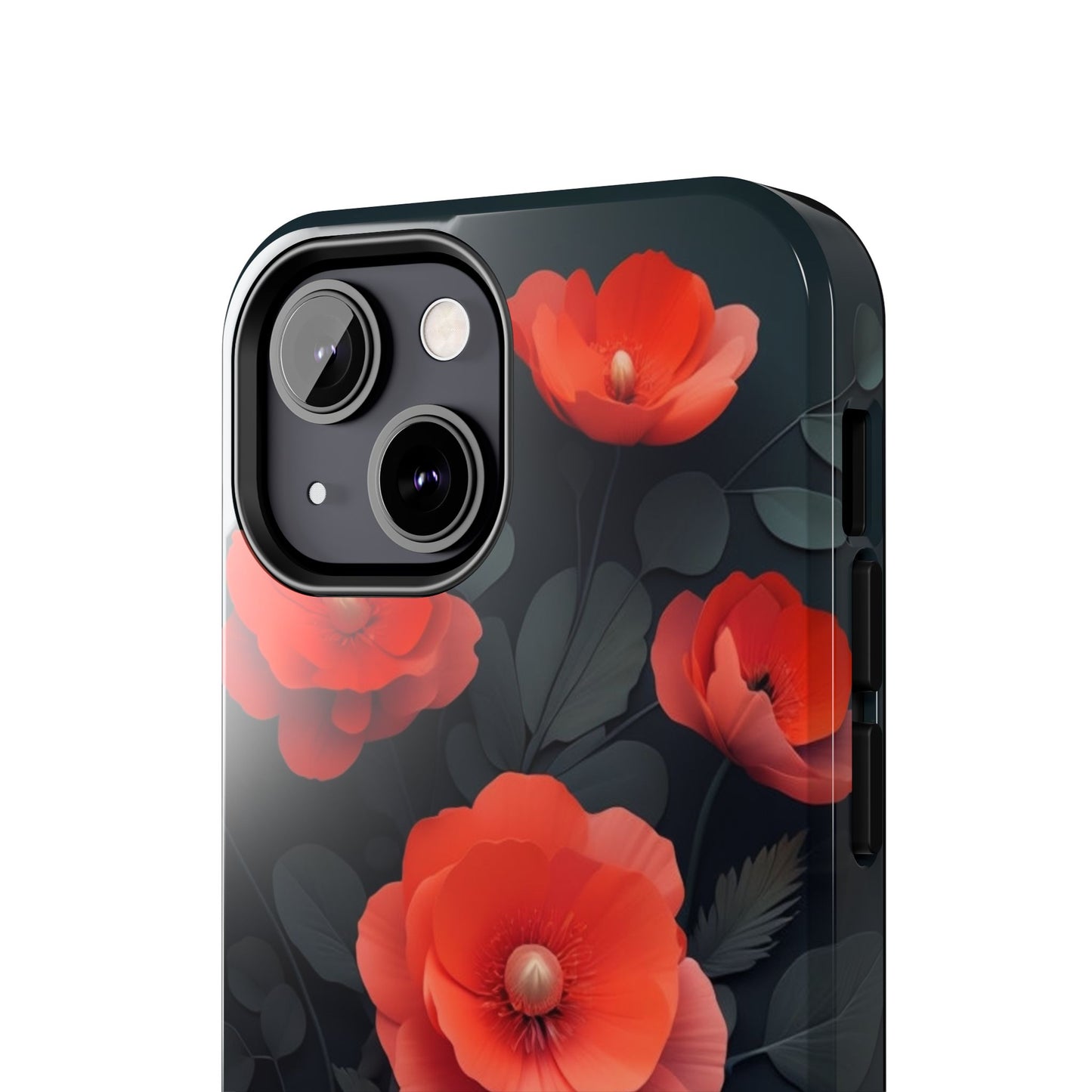 Vibrant Floral Tough Phone Case - Durable Protection with Gorgeous Red Poppies for iPhones & Androids πΊπ±