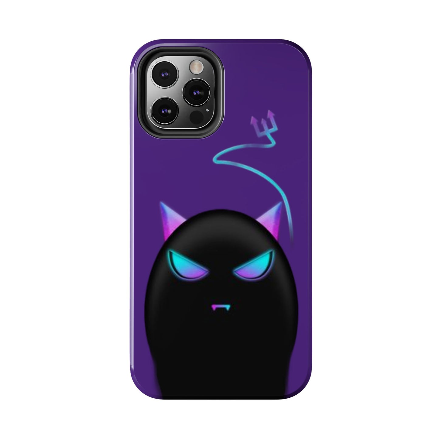 Demonic Cat Tough Phone Case - Cute & Edgy Phone Protection for Cat Lovers