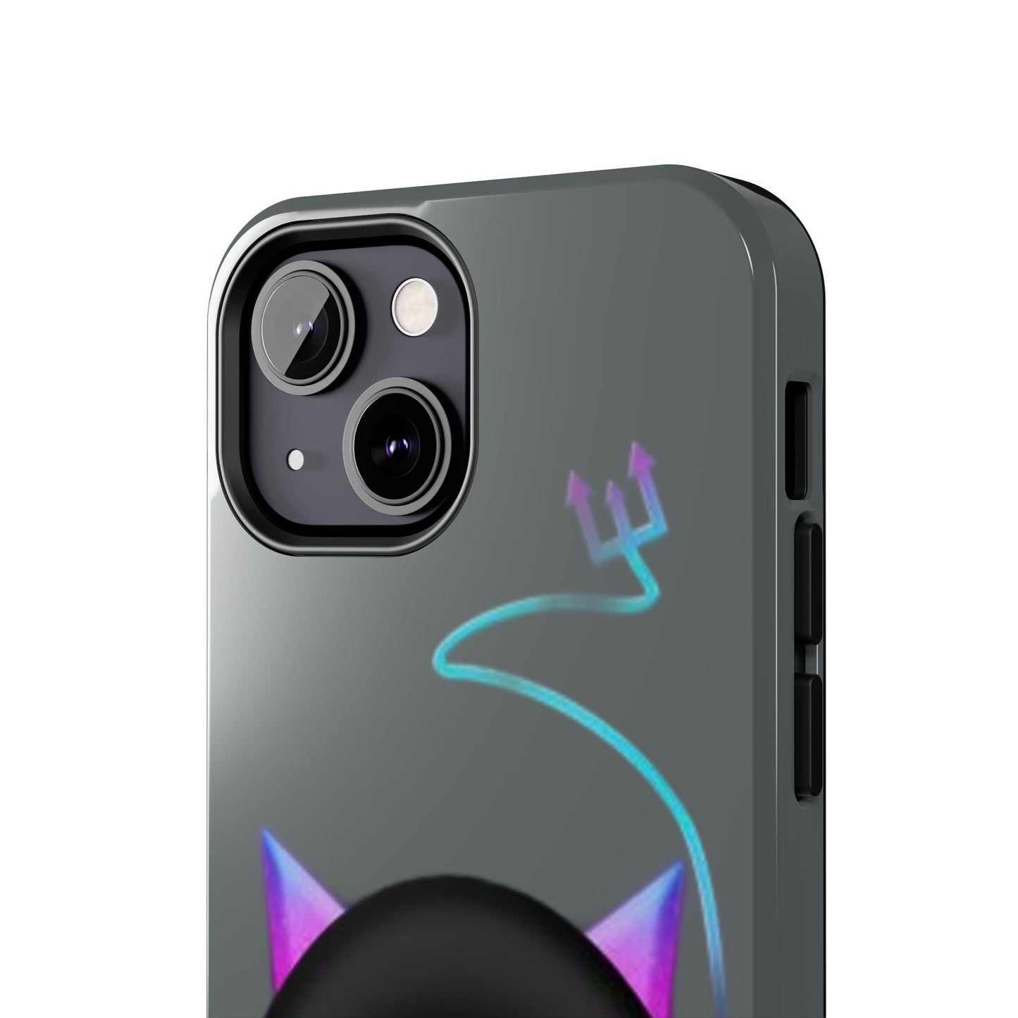 Demonic Cat Tough Phone Case - Cute & Edgy Phone Protection for Cat Lovers