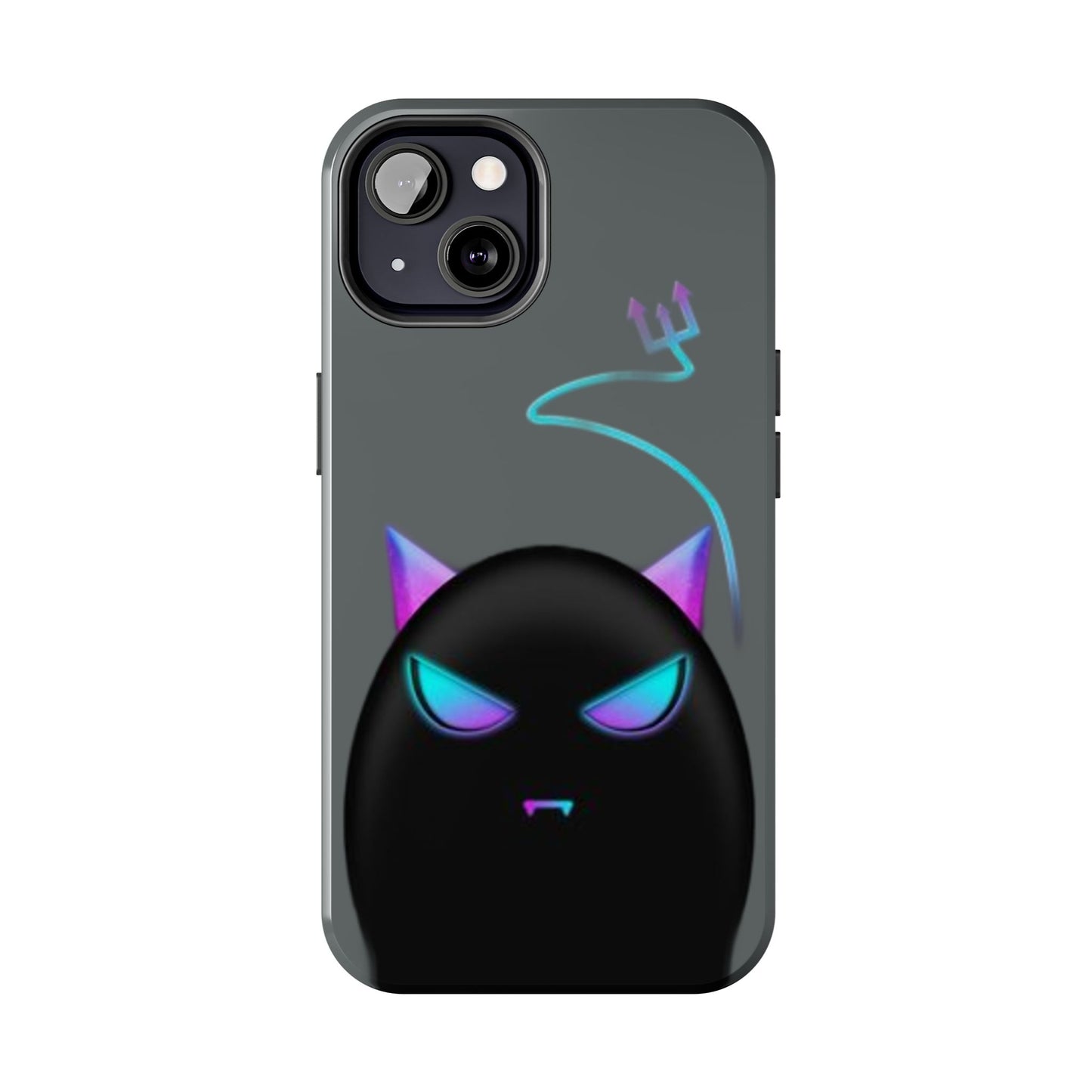 Demonic Cat Tough Phone Case - Cute & Edgy Phone Protection for Cat Lovers