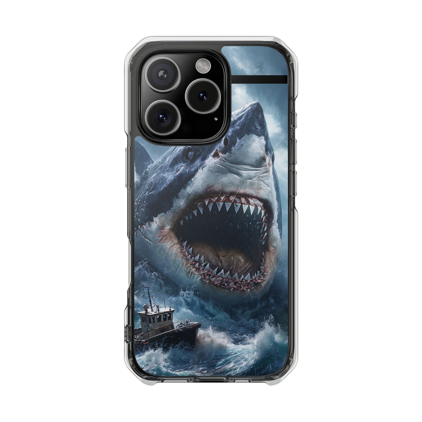 Shark Attack Magnetic Clear Impact Case – Ocean Adventure Phone Cover