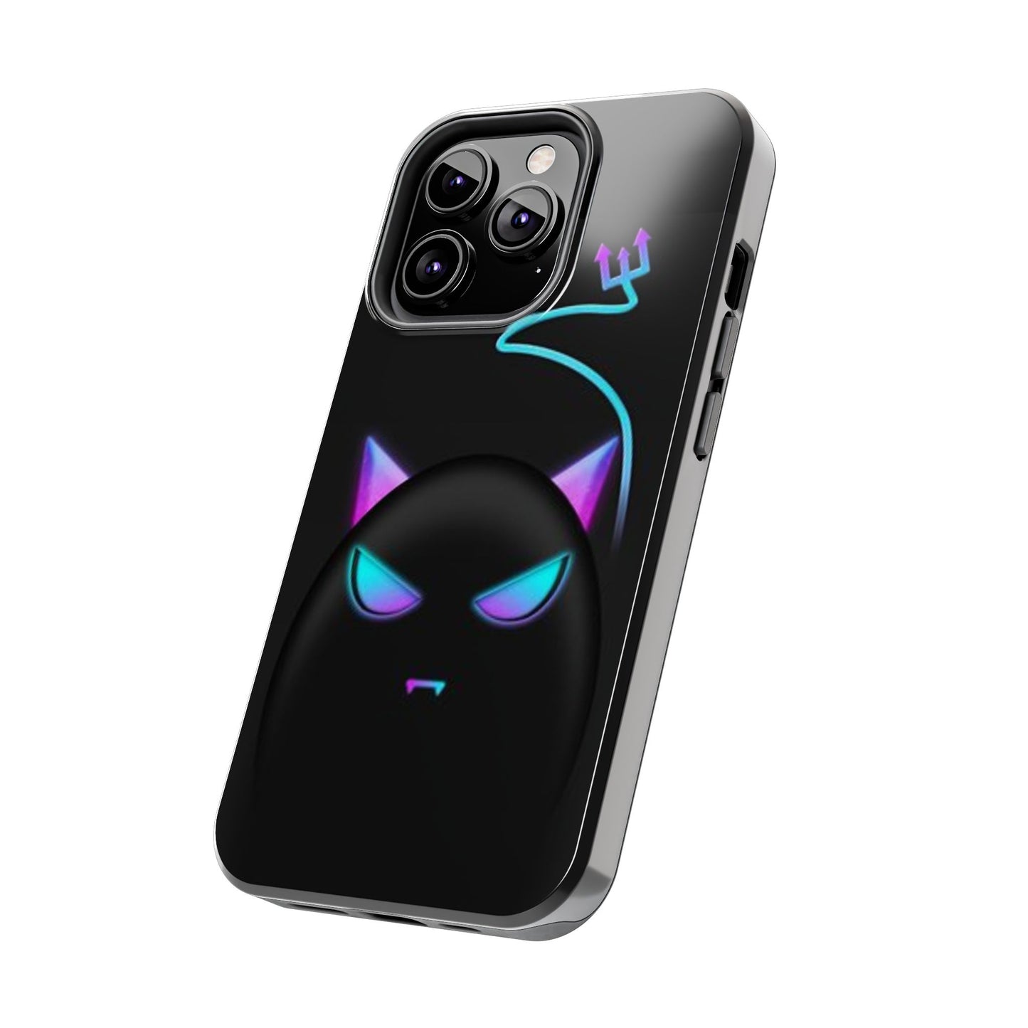 Demonic Cat Tough Phone Case - Cute & Edgy Phone Protection for Cat Lovers