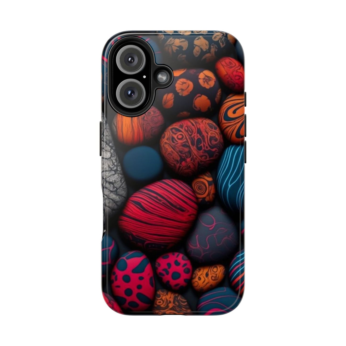 π₯ Vibrant Rock Pattern Tough Phone Case β Shockproof Protection for iPhones π±