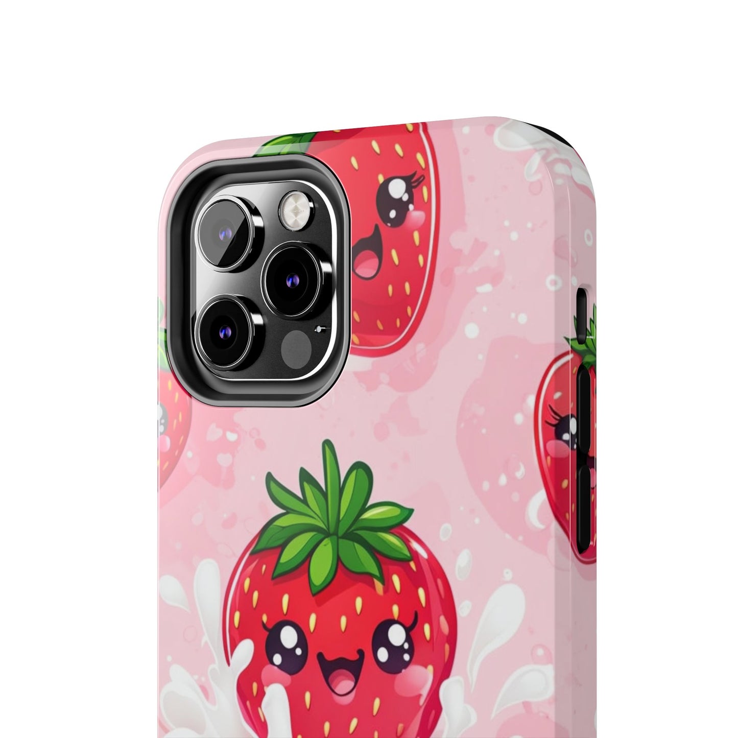 Kawaii Strawberry Tough Phone Case - Cute & Durable Protection