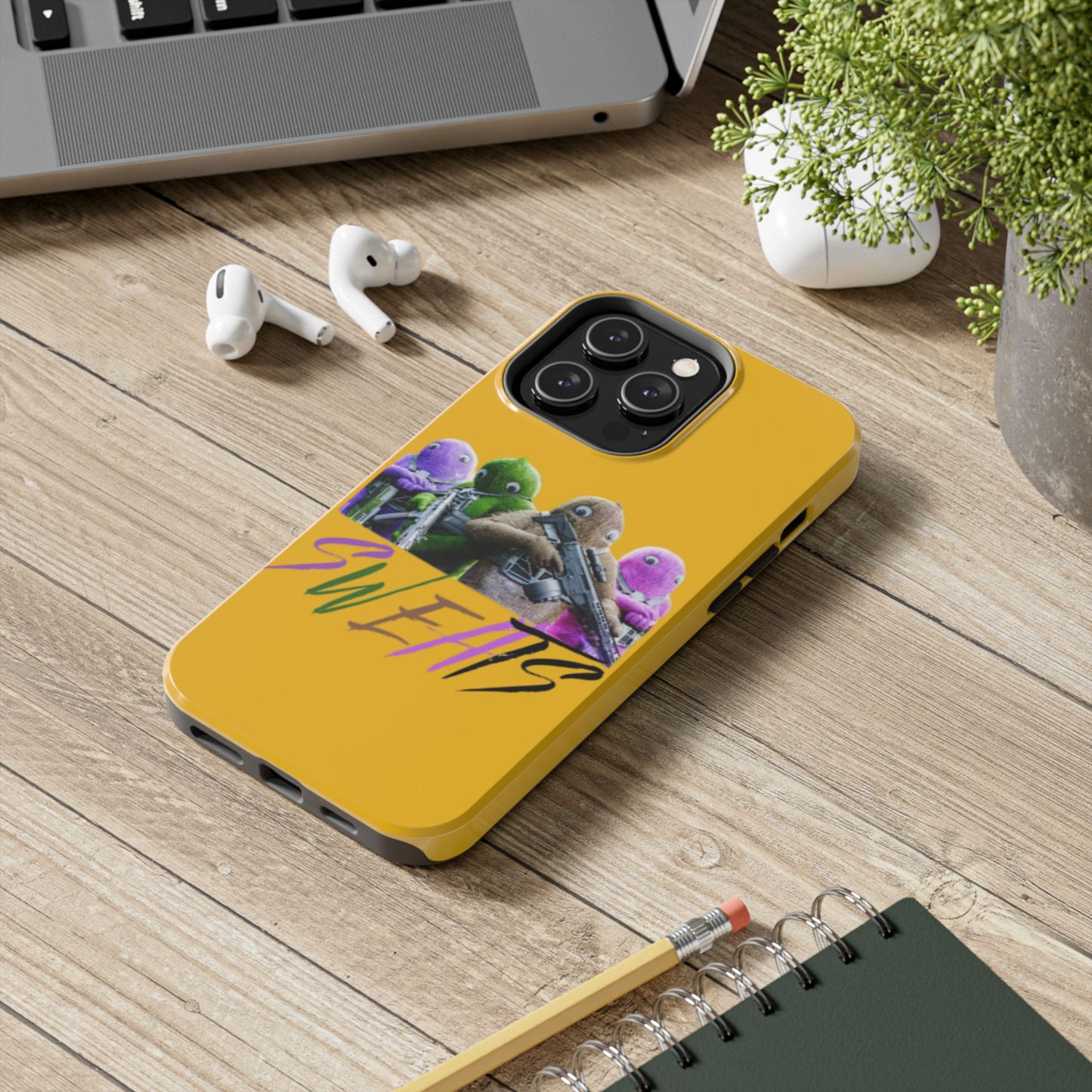 Cool Cartoon-Inspired Tough Phone Case - 'SWEATS'