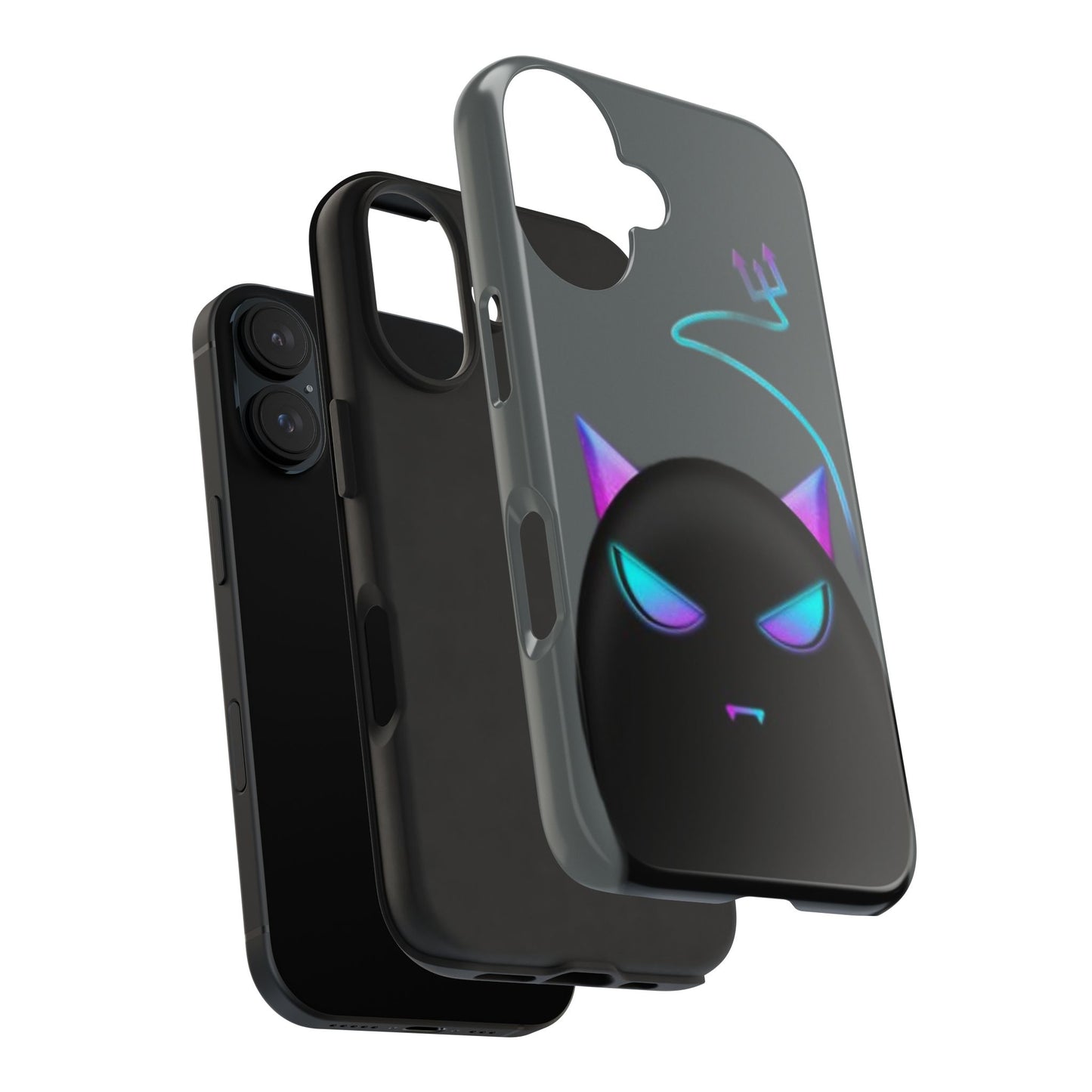 Demonic Cat Tough Phone Case - Cute & Edgy Phone Protection for Cat Lovers