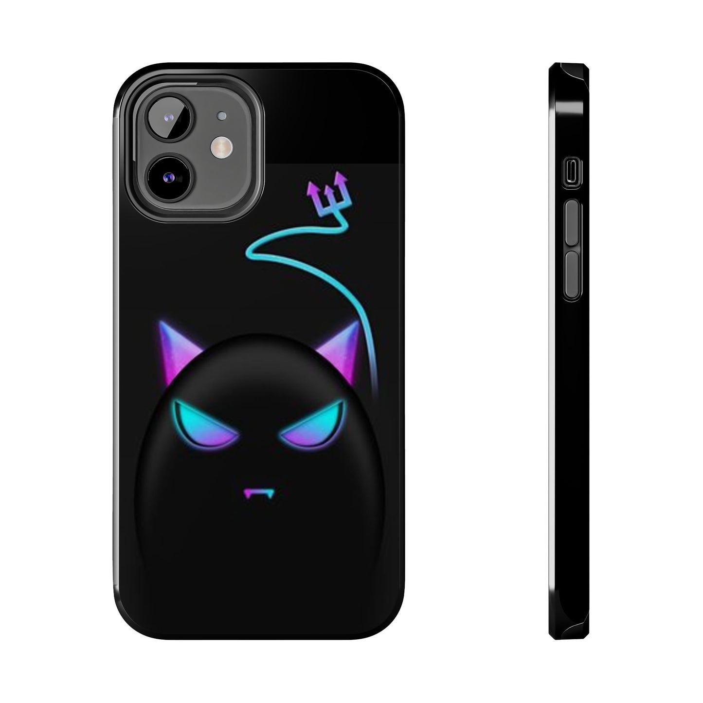 Demonic Cat Tough Phone Case - Cute & Edgy Phone Protection for Cat Lovers