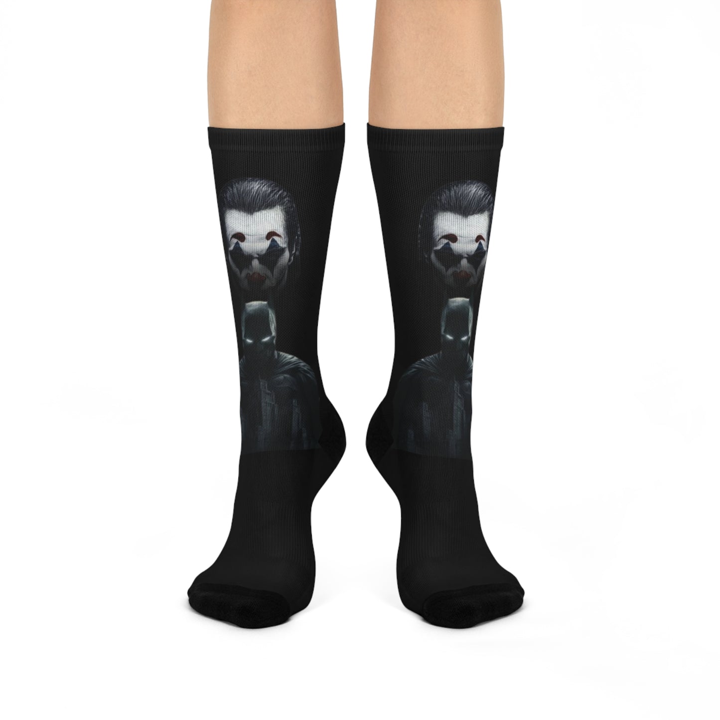 Cushioned Crew Socks- Joker and Batman