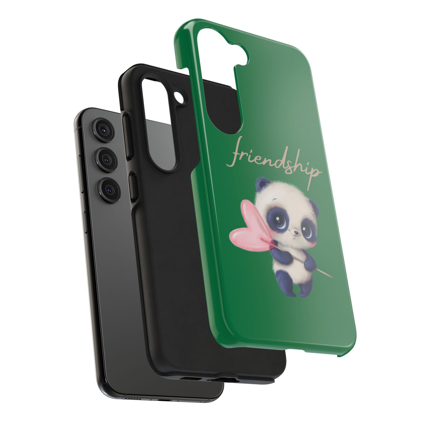 Phone case- Cute Panda Friendship Tough Phone Case - Durable Protection