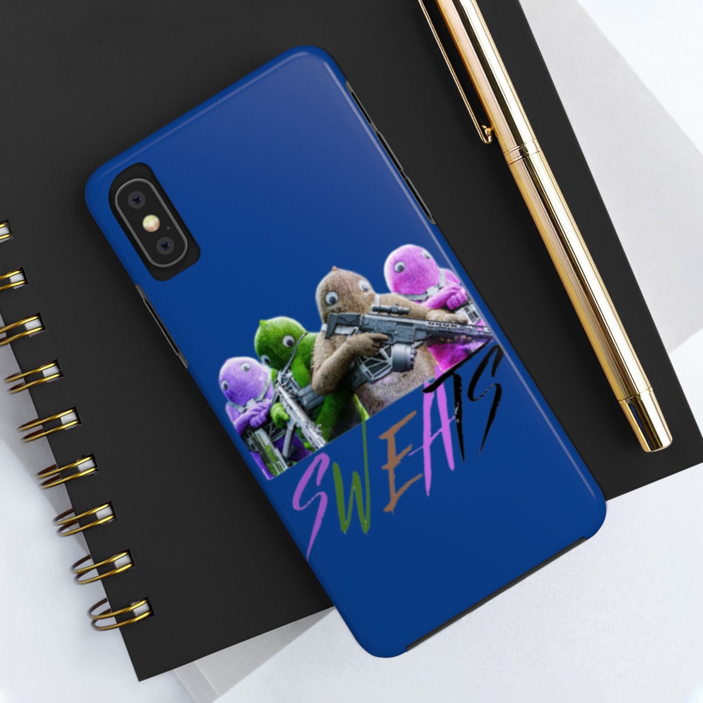 Cool Cartoon-Inspired Tough Phone Case - 'SWEATS'