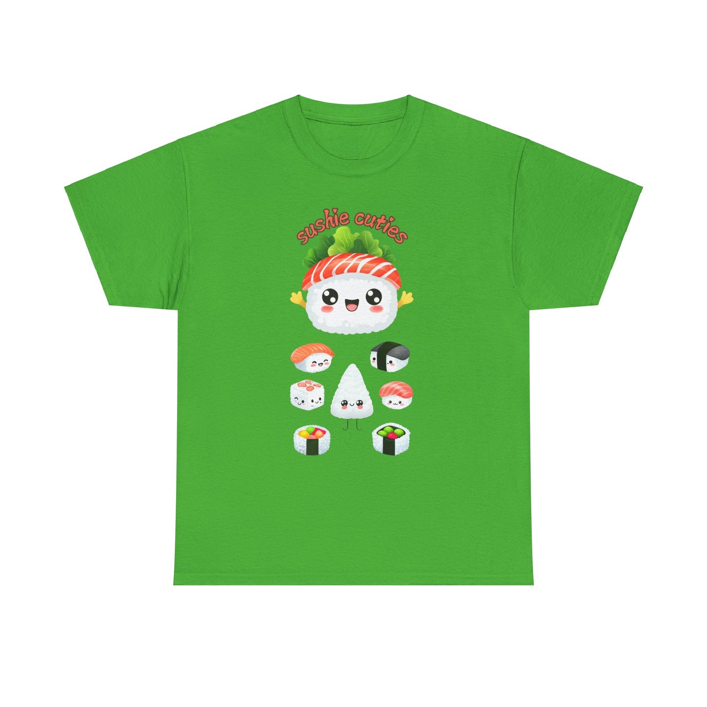 Sushi Cuties Unisex Heavy Cotton Tee - Cute Sushi Graphic Tee for Food Lovers