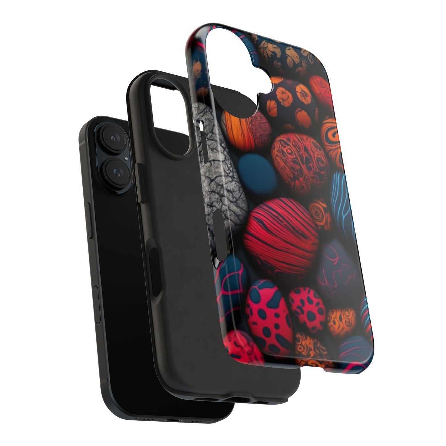 π₯ Vibrant Rock Pattern Tough Phone Case β Shockproof Protection for iPhones π±