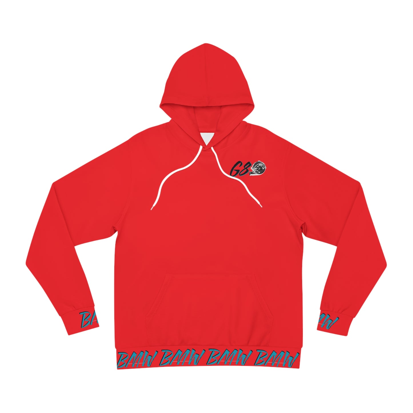 🔥 G80 BMW Turbocharged Hoodie – Bold Red Performance Streetwear for Car Enthusiasts 🚗💨