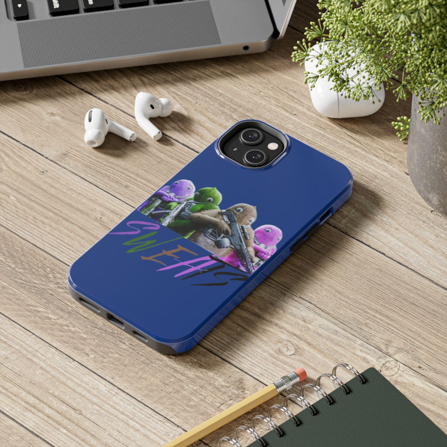 Cool Cartoon-Inspired Tough Phone Case - 'SWEATS'