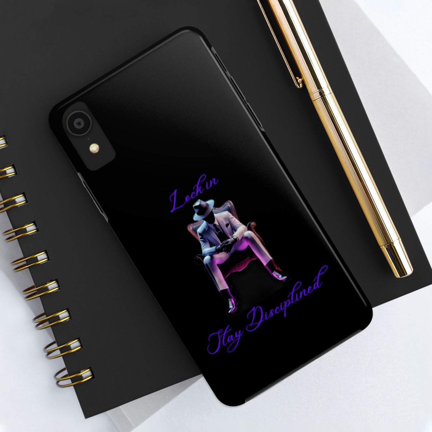 Phone case- Lock In, Stay DIsciplined Tough Phone Case - Durable Protection