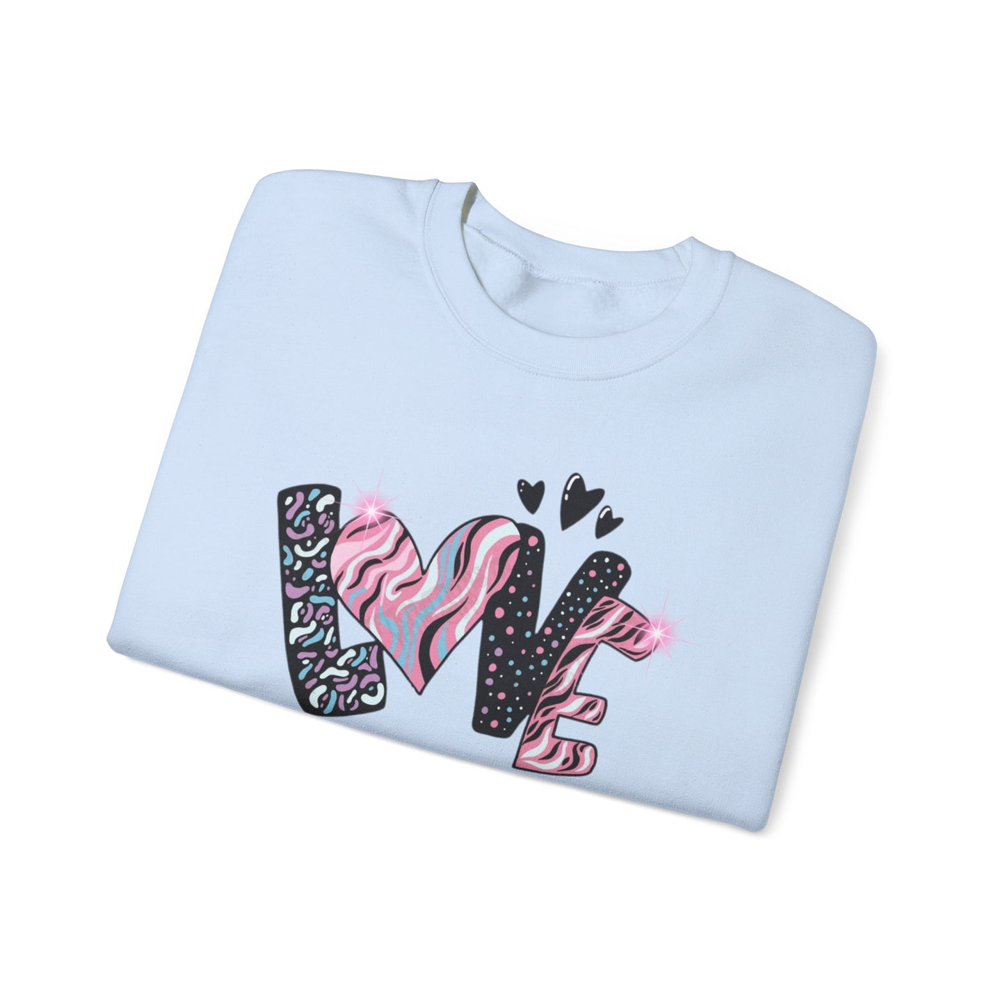 Rosy Glow Pink Sweatshirt for Women – Everyday Cozy Heart Design Pullover