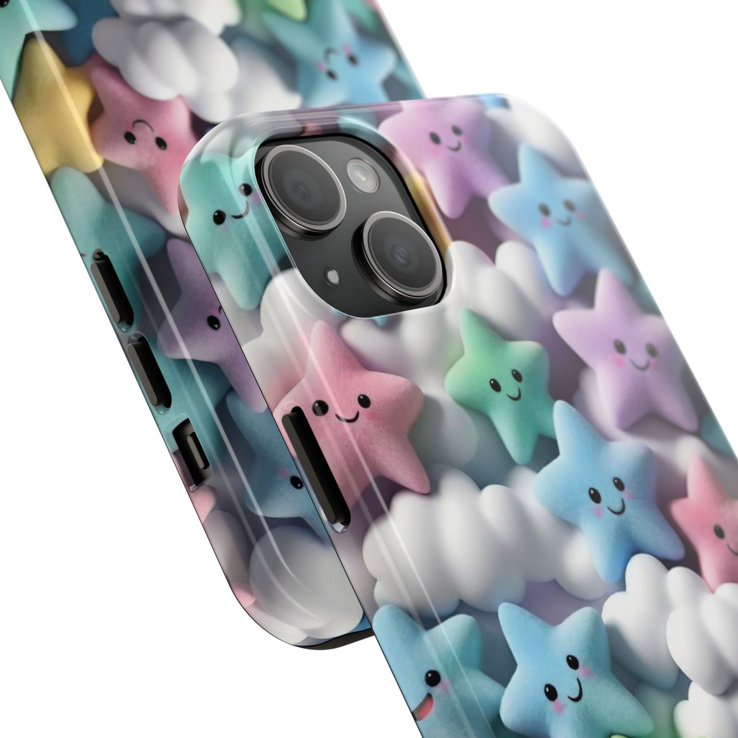 "Kawaii Starry Sky Phone Case – Tough & Durable Protection with Cute Cloud Design for iPhone & Android"