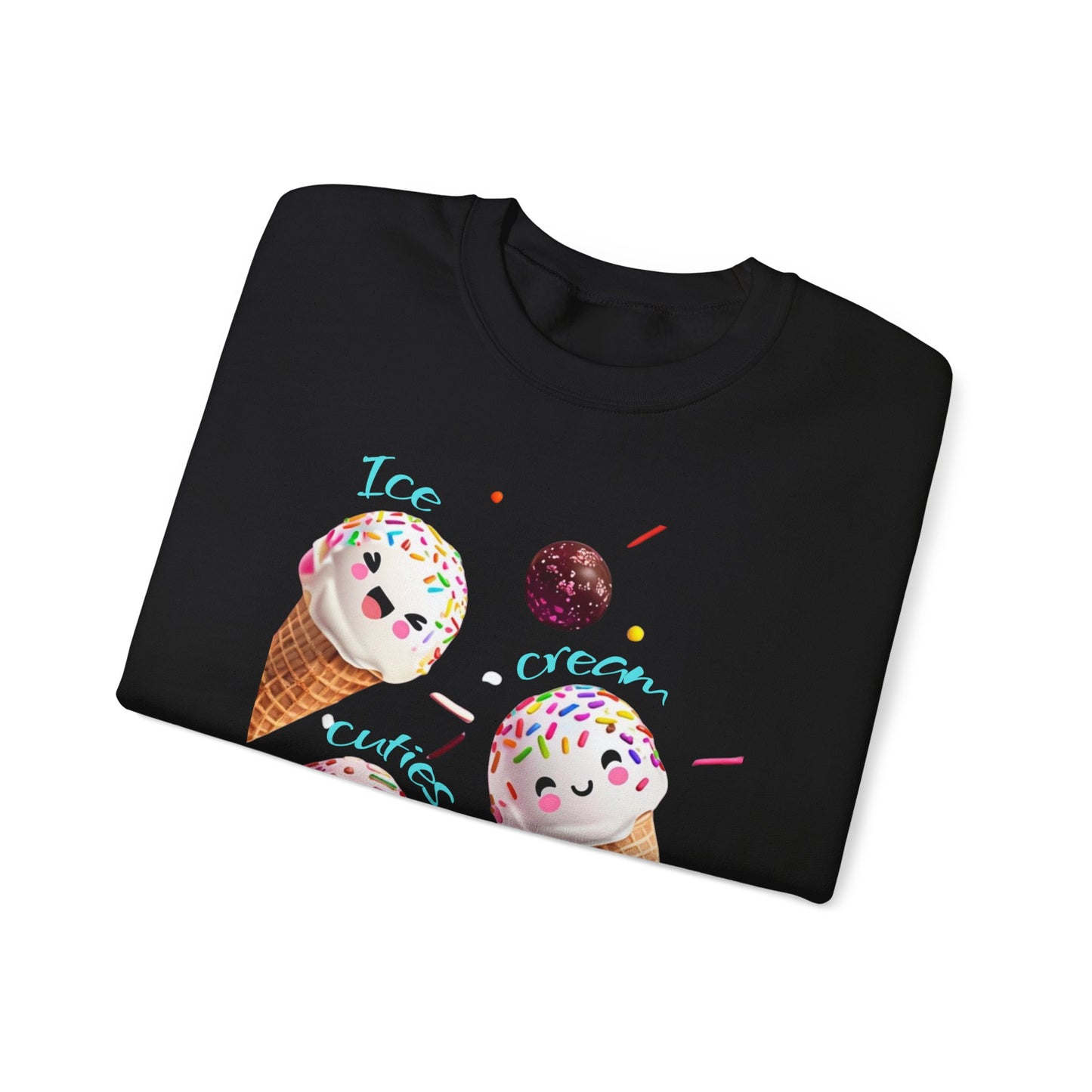 Bubblegum Bliss Pink Sweatshirt for Women – Cute Ice Cream Cone Sweet Treat Design
