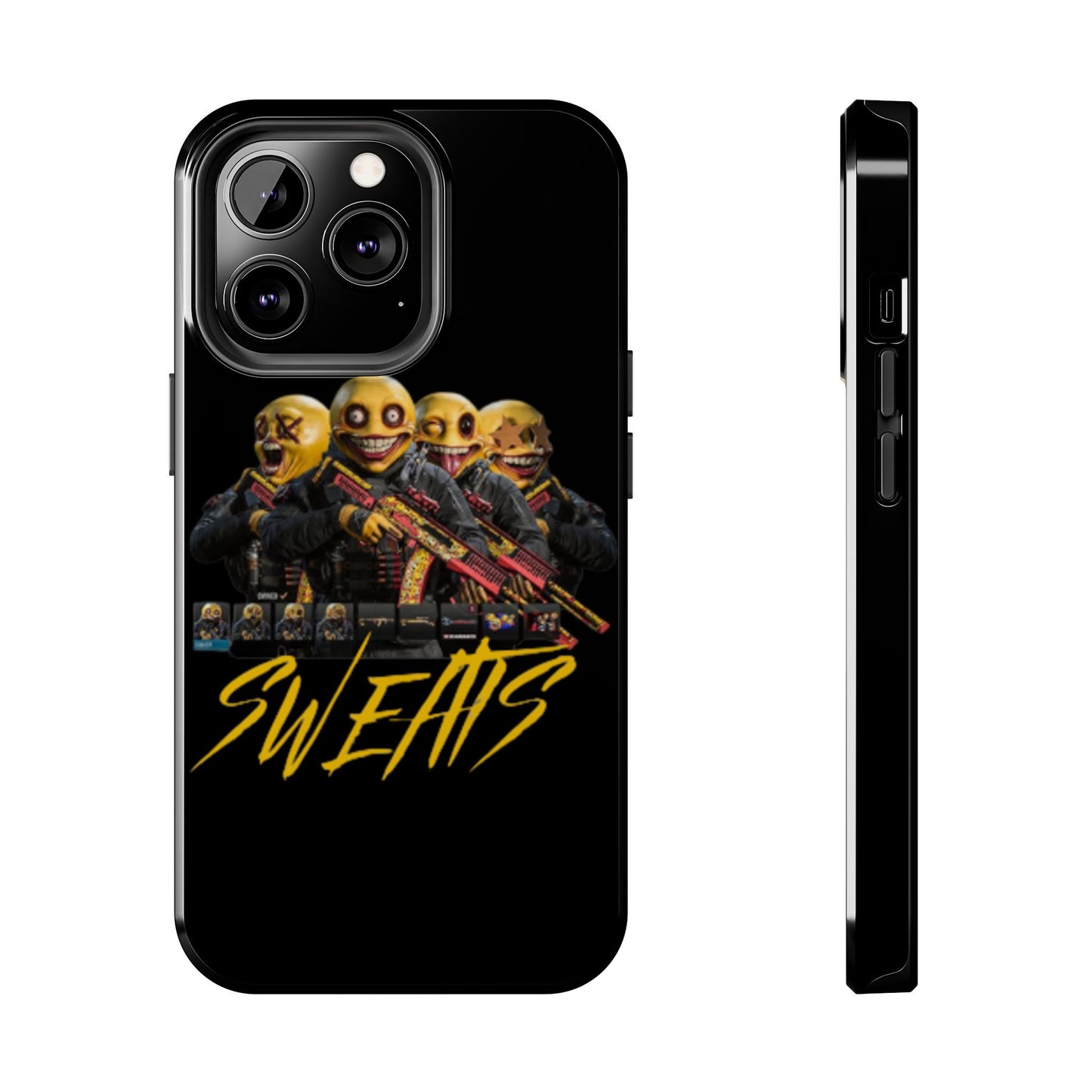 Tough Phone Cases - Bold 'SWEATS' Design for Gamers & Trendsetters