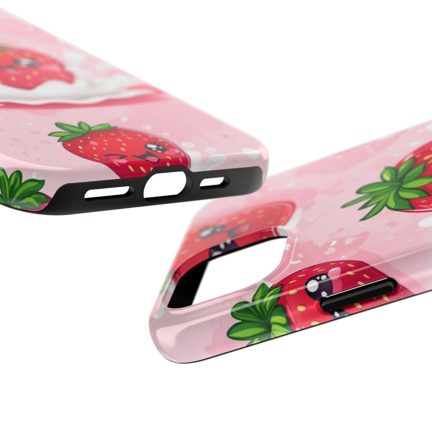 Kawaii Strawberry Tough Phone Case - Cute & Durable Protection