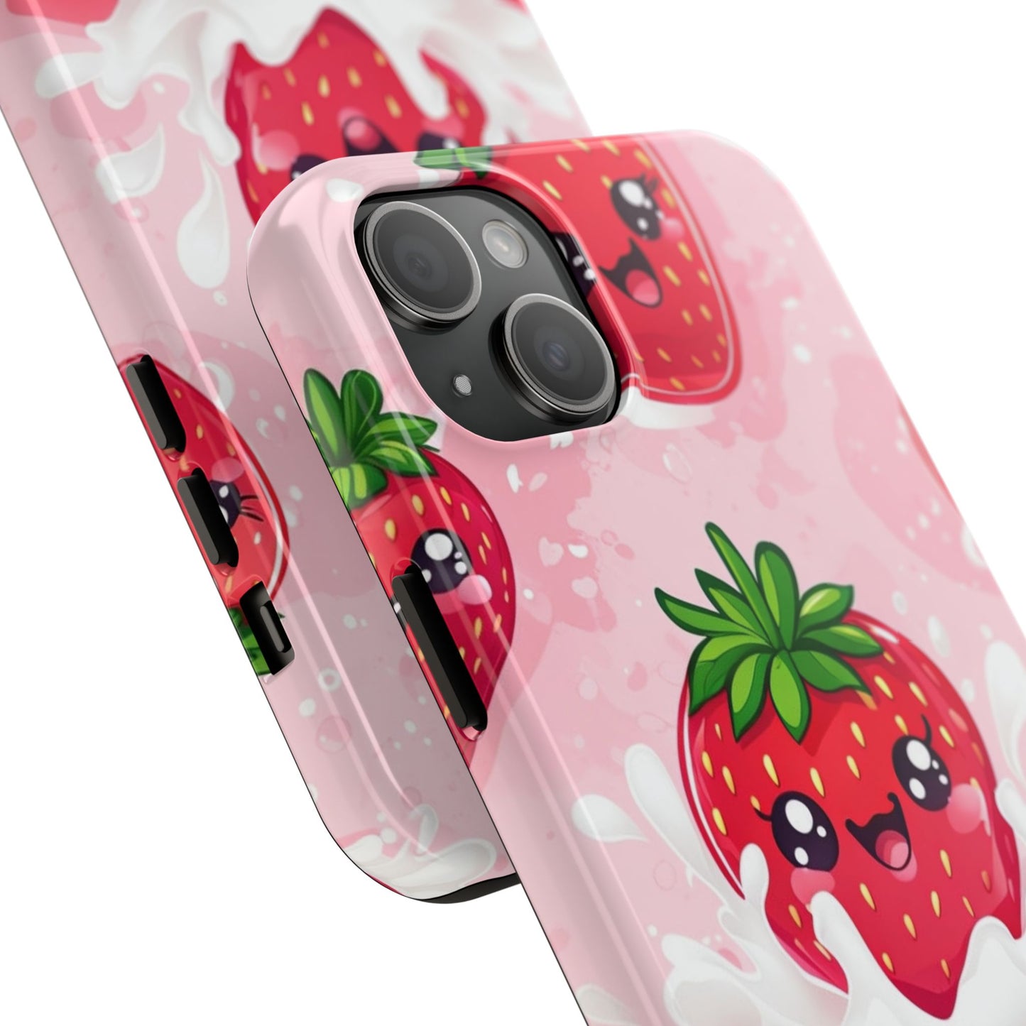 Kawaii Strawberry Tough Phone Case - Cute & Durable Protection