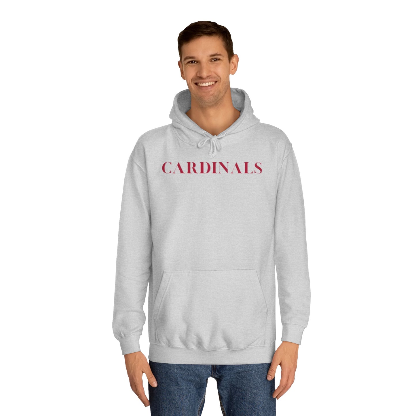 Glacier White NFL Hoodie for Men & Women – Arizona Cardinals Football Sweatshirt with Drawstrings & Kangaroo Pocket