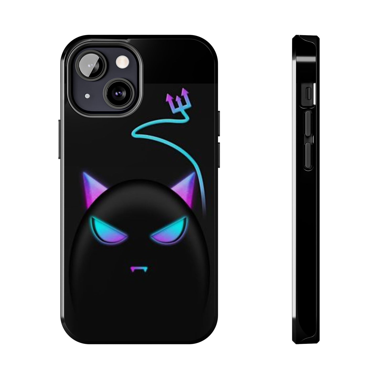 Demonic Cat Tough Phone Case - Cute & Edgy Phone Protection for Cat Lovers