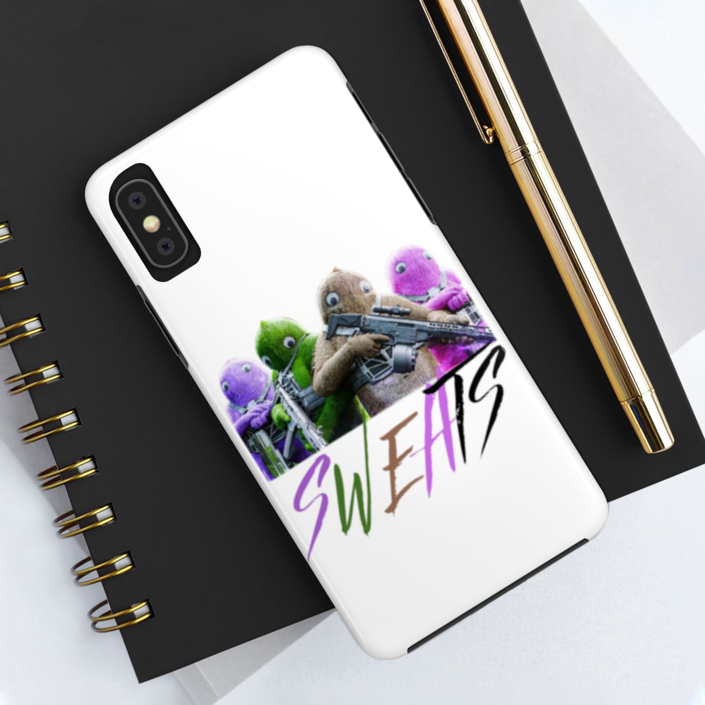 Cool Cartoon-Inspired Tough Phone Case - 'SWEATS'