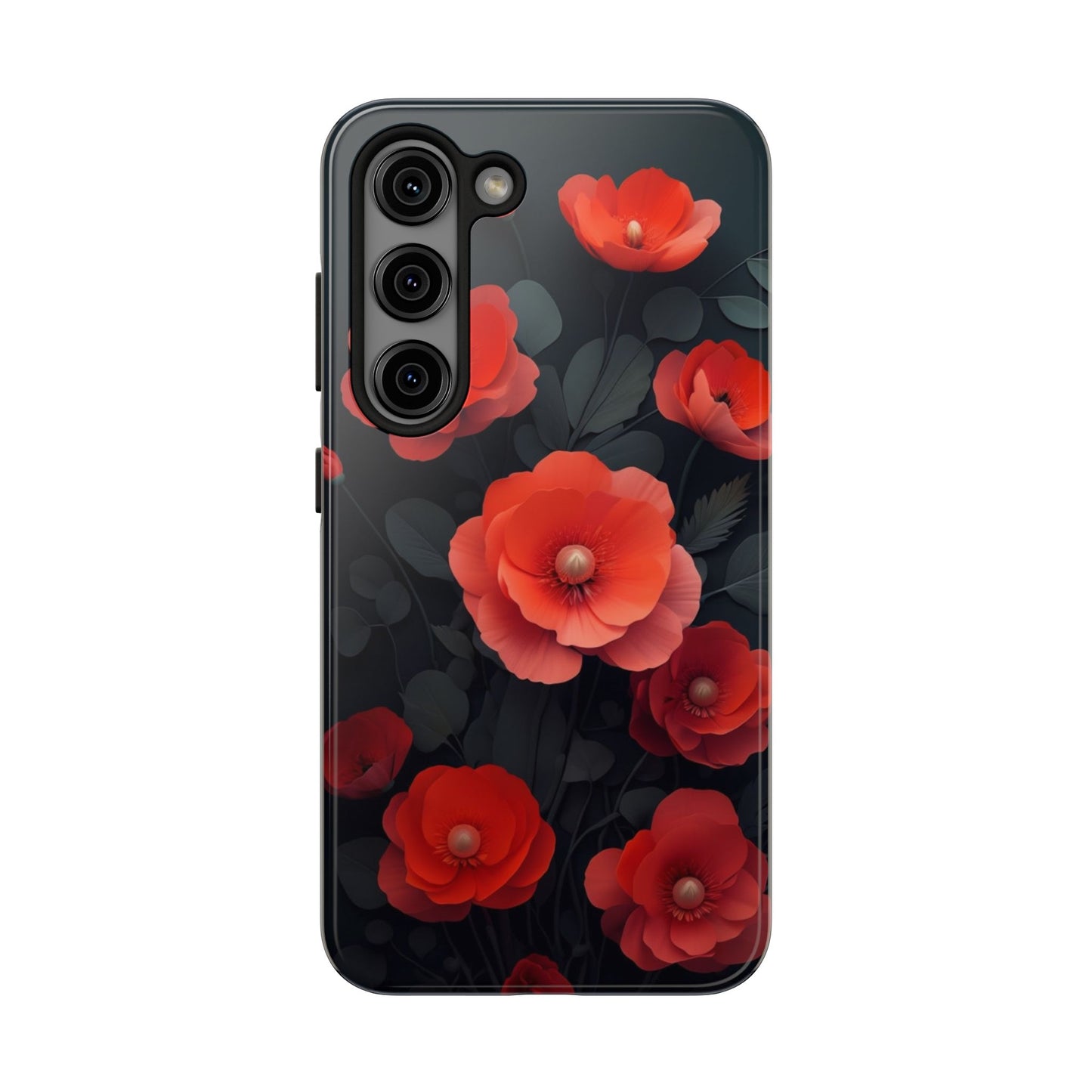 Vibrant Floral Tough Phone Case - Durable Protection with Gorgeous Red Poppies for iPhones & Androids πΊπ±