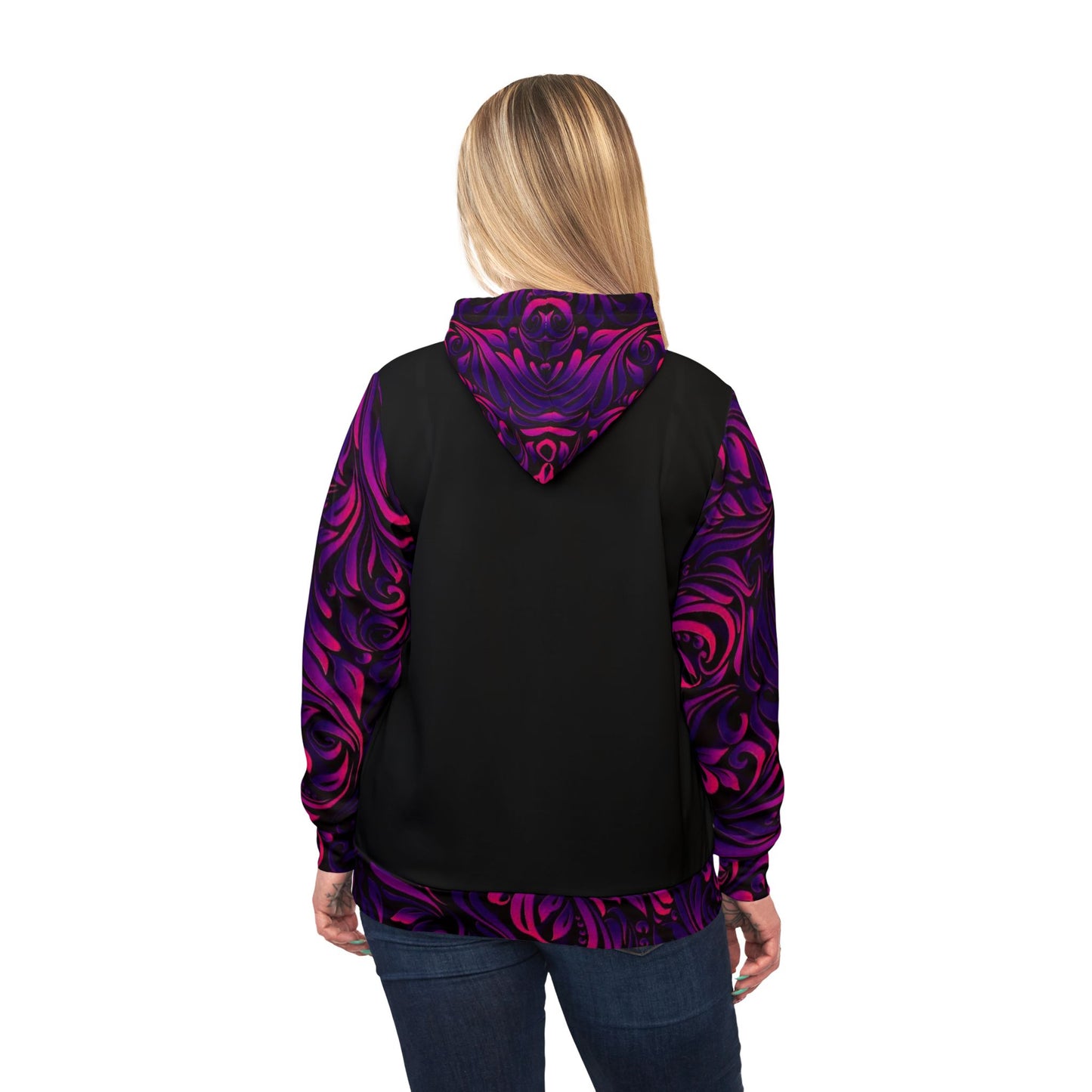 "Blessed Purple & Pink Hoodie – Vibrant Floral Faith-Inspired Sweatshirt for Every Occasion"