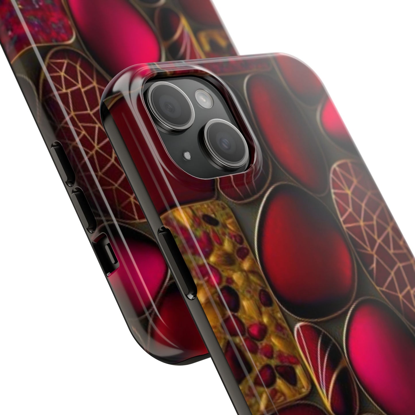 🔴 Tough Phone Cases – Red Stones Design for iPhone & Android – Durable Protection & Stylish Look