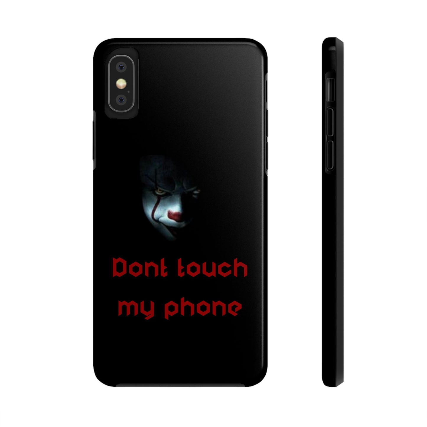 🤡 Creepy Clown Tough Phone Case – "Don’t Touch My Phone" Design for iPhone & Android
