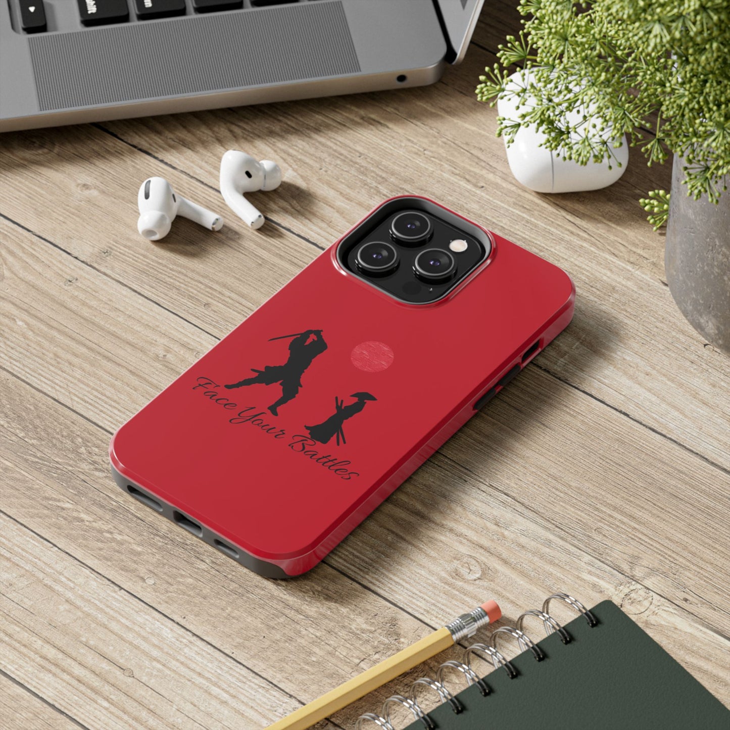 Phone case- Face Your Battles Tough Phone Case - Durable Protection