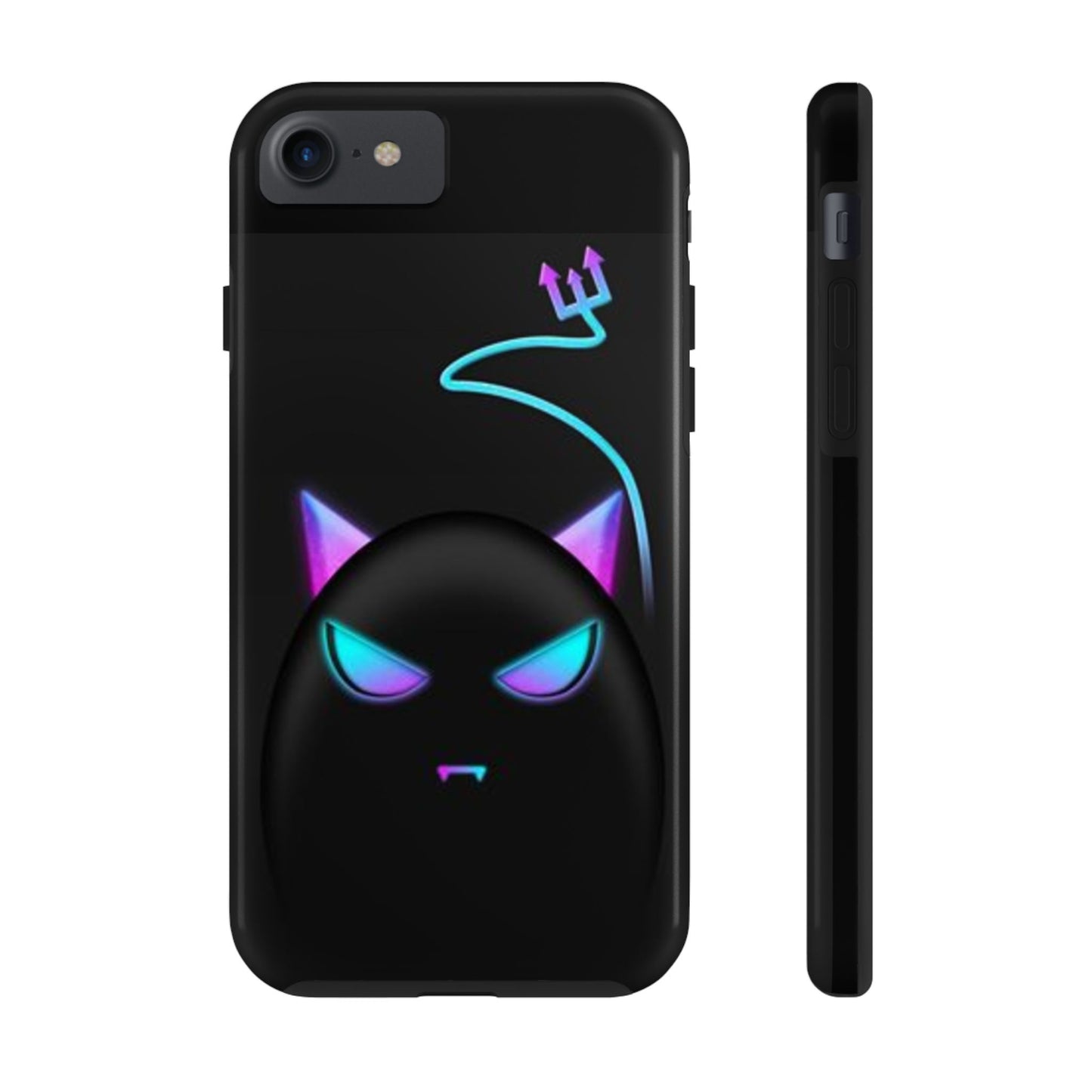 Demonic Cat Tough Phone Case - Cute & Edgy Phone Protection for Cat Lovers