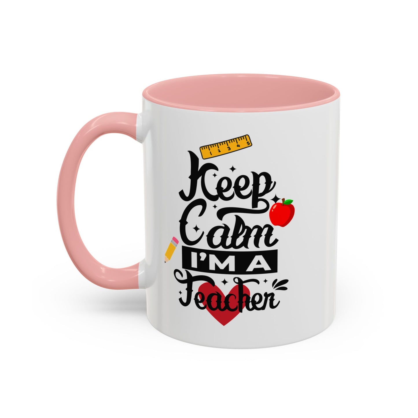 ☕ Teacher’s Keep Calm Coffee Mug – Fun & Motivational Gift for Teacher Appreciation Day 🍎✨