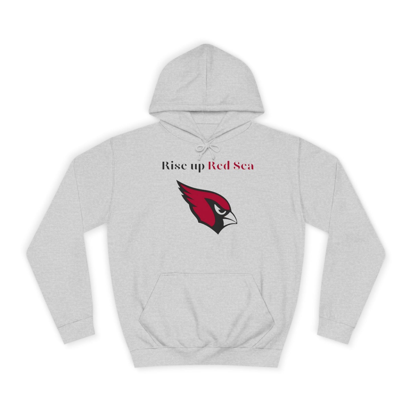 Cardinal Red Men’s NFL Hoodie – "Rise Up Red Sea" Game Day Football Sweatshirt with Drawstrings & Kangaroo Pocket