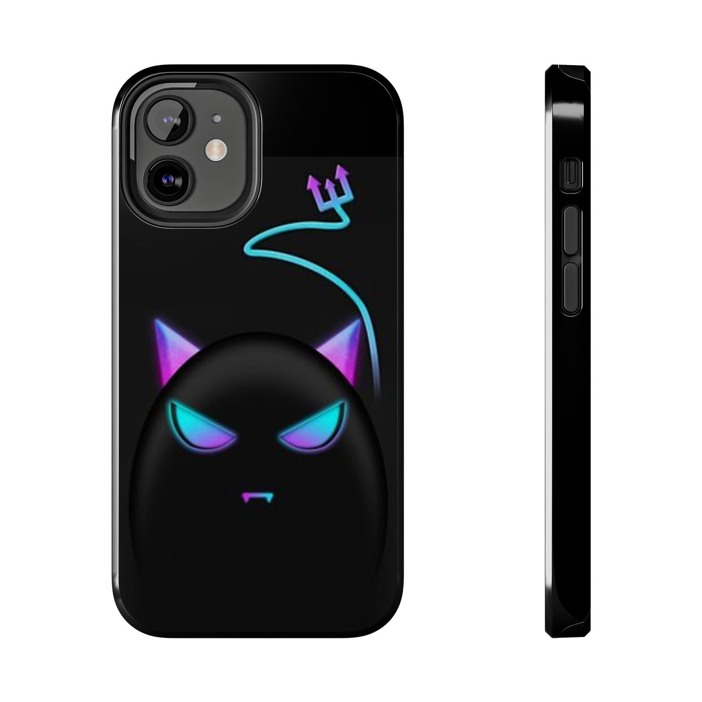 Demonic Cat Tough Phone Case - Cute & Edgy Phone Protection for Cat Lovers